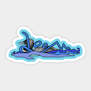 Loon in words Sticker